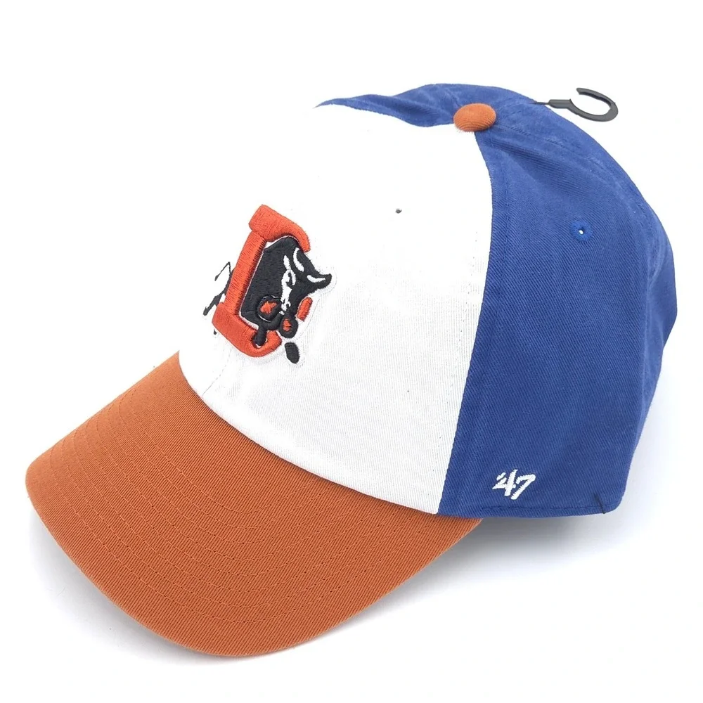 Durham Bulls '47 Brand Alternate Clean Up Hat Blue White Orange Adjustable NEW